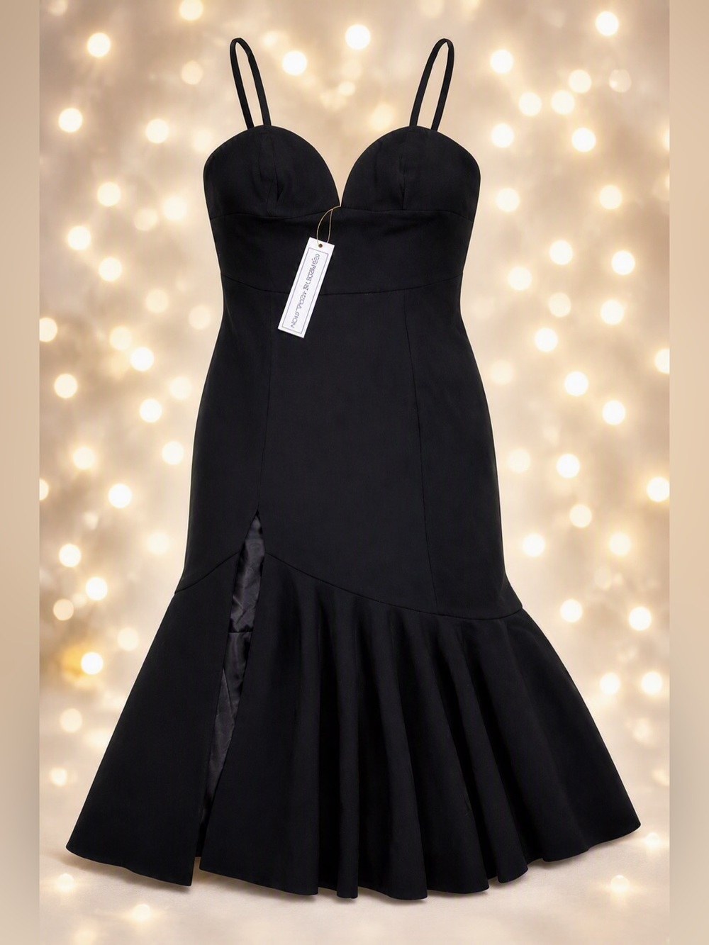 NWT Dress the Population Black Mermaid Dress sz S
